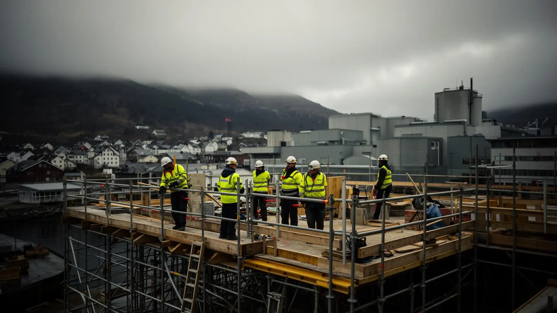 Bygg- og anleggsarbeid på norsk industristed