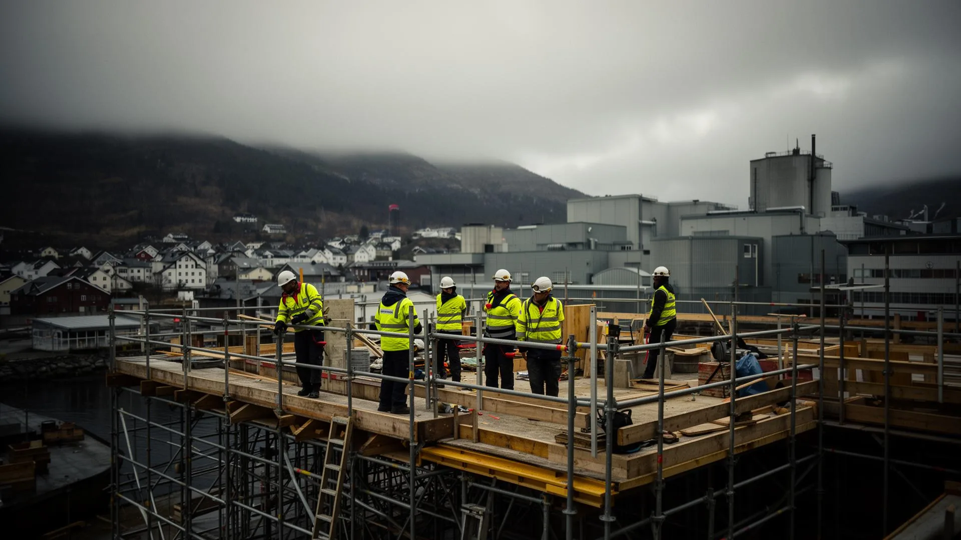 Bygg- og anleggsarbeid på norsk industristed