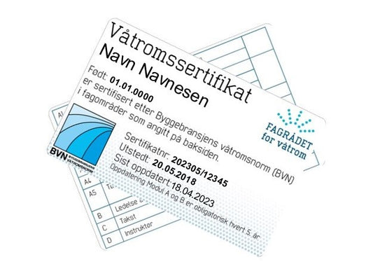 Våtromskurs - Grunnmodul